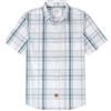 Dubinik® Camicia Uomo Maniche Corte Estiva Manica Corta Casual Worker Cowboy Leggera Camicia Maniche Corte Uomo Regular Fit Plaid Bianco Blu 4XL
