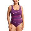 DELIMIRA Costume da Bagno Taglie Forti Scollo Rotondo | Imbottito, Costume per Donna