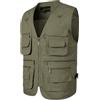 Cexiakong Gilet leggero da uomo per attività all'aperto, leggero, taglie forti, gilet da caccia senza maniche, molte tasche, da caccia, campeggio, da lavoro, traspirante, gilet da pesca, sportivo
