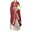 Uplateng Chinese Dress Donne Cinese Tradizionale Ricamo Palcoscenico Vestito Danza Femminile Fata Costume Cosplay Chinese Dress S-XL (Red,S)