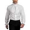 Générique Generico Camicia da Uomo Smoking Vampiro Camicia Principe Gotico Camicie Rinascimentale Vittoriana Costume di Carnevale Halloween alla Moda Travestimento di Festa Tendenza Autunno Inverno Eleganza