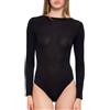 GIOS Body Donna 830 in Cashmere Touch - Scollo a Barca e Manica Lunga - Micromodal e Cashmere - Intimo o Esternabile - Nero, XL/XXL