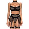 Generico Completino Donna Sexy Hot Vestitini Sexi Donna Hot Biancheria Intima Sexy da Pezzi di Giunzione A Maglie Larghe con Gancio per Collo Anello in Biancheria Intima Sensuale (Black,M)