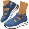 Sobzia Sandali Estivi Donna,Sandali Chiusi Davanti Donna Estive Ortopedici Comodi Sandalo Trekking Sportivi Leggeri Sandalo con Zeppa Antiscivolo Scarpe con Strappo Scarpa Passeggio Blu 41