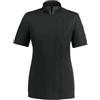 EGOCHEF Giacca Cuoco Donna 100% microfibra, Nera, con Bottoni Automatici Manica Corta e Schiena Traspirante in Air Plus (NERO, XXL)