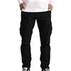 Meaunzyl Pantaloni Cargo Uomo Pantaloni Cotone Leggeri Pantalone con Tasche Pantaloni Tuta Tasconato Multitasche Elastica Loose Fit Running Trousers per Fitness, Slim Fit, per Il Tempo Libero