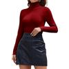 Joyshaper Maglietta a Maniche Lunghe da Donna con Collo Alto, Magliette a Maniche Lunghe con Colletto Staccabile, Top Basic, T-shirt a Maniche Lunghe, Top Sottoveste, XL