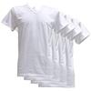 Fontana Calze & Intimo 4 Pezzi Magliette Manica Corta Scollo a V in Jersey di Puro Cotone,Che donano Comfort e freschezza sulla Pelle (Bianco, 7 XXL)
