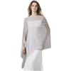 BEAUTELICATE Stola Elegante Donna Cerimonia Elegante Trasparente Crepe Coprispalle Leggera Poncho Cape per Matrimonio Abito da Sera, Grigio Elegante