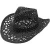 Generico Cappello Da Sole Donna Uomo, Cappello Di Paglia Estivo,Da Spiaggia Con Tesa Larga Taglia Unica Pieghevole Stile Cowboy Estivi Falde Spiaggia In Stile Country Per Arrampicata Escursionismo Campeggio