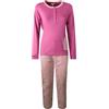 Liabel Pigiama da Donna Invernale 100% Cotone Interlock, Art. J522 Peonia XL