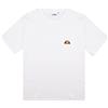 Ellesse T-Shirt Maglietta Manica Corta Uomo Giriocollo Logo Patch Ricamo 100% Cotone (White, XL)