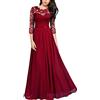 EGSDMNVSQ Donna Elegante Vestito Lungo Vestiti Scollo a V Maxi da Sera Abito Cocktail Vestito Lungo Abito da Sera