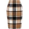 Fccrian Gonna a matita da donna UK: gonna scozzese, vestibilità aderente, gonna avvolgente, curva lunga, gonna a trapezio per le donne UK, gonna svasata, maxi gonne midi da donna, gonne scolastiche per