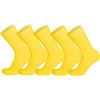 Mysocks 5 paia di calzini da uomo uniti in cotone elasticizzato Giallo unito collegati a mano 37-41