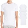 VEQUÈ Magliette da Uomo 100% Cotone Caldo Felpato Pacco da 4 Pezzi T-Shirt Maniche Corte Magliette e Canottiere Intime Made in Italy (IT, Testo, XL, Regular, Regular, 4 Pezzi Bianchi)