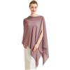 BEAUTELICATE Scialle Elegante Donna Poncho Coprispalle Chiffon Stola Cape Estivo per Sposa Damigella Cerimonia Matrimonio Abito, Rosa Cannella