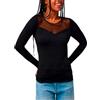 YSABEL MORA T-Shirt Termica plumeti Nera a Maniche Lunghe