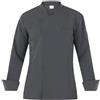 GIBLOR'S Giacca Chef Uomo Leggera Giorgio, Manica Lunga, 100& Poliestere, No Stiro (Grigio, XXL)