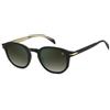 David Beckham Occhiali da Sole DB 1007/S MATTE BLACK/GREEN SHADED GREEN MIRRORED 51/24/145 uomo