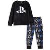 Playstation Pigiama a Maniche Lunghe con Logo Nero per Ragazzi in Pile Caldo per Bambini per la buonanotte e Le Feste | Tuta da Notte a Tema Gaming | Merchandising