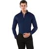 Vincenzo Boretti Camicia Elastica Uomo Eleganti, Taglio Molto Aderente (Extra Slim-Fit), Stretch, Collo Classico, Manica Lunga, in Tinta Unita - Easy Iron, Facile da Stirare