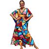 XIVISTO Maxi Lungo Beach Caftano Donna Oversize Abito da Spiaggia Copricostumi Pareos Boho Kimono Costume da Bagno Cover Up