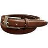Bymee Live as you like Cintura donna classica da 2,5 cm in pelle BYMEE Made in Italy art. 12512 (MORO, 100, Centimetri)