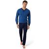 Galeone - Biancheria e Tessuti IIGranchio - Pigiama Uomo | Cotone 100% | Manica e Pantalone Lunghi - Scollo Serafino - Pigiama Uomo, Completo Notte | Cotone Morbido - Traspirante - Comfort Naturale Quotidiano | OCEANO 4XL
