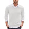 Coofandy Pullover, bianco puro, L