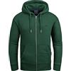 Grin&Bear Felpa con Cappuccio e Zip da Uomo Verde L GEC605