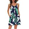 Koerye Vestito Estivo da Donna Copricostume Abiti con Scollo a V Tasche Vestito Spiaggia Cinturino Spaghetti Abito Casual Corto Prendisole Copricostume Verde,M