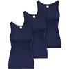 Ladeheid Canottiera Donna Cotone Intimo Donna Confortevole e Traspirante, Canotta Donna Canottiere Donna Cotone, Top Donna Elegante, Set di 3 Pezzi LA40-262