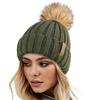 FURTALK Cappelli Invernali per Donne Doppio Strato in Pile Linea Beanie Hat con Bobble Pom Pom Cappelli