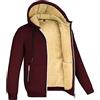 Generico Giubbotto Invernale Uomo Giubbotto Uomo Pelle Giacca Calda daUomo in Autunno e in Inverno, Moda Casual, Tinta Unita, Manica Lunga, Tascain Cotone con Cappuccio Giacca Quadri Boscaiolo