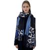 ZCJ Sciarpa Donna Inverno, Scialle Elegante Donna con Motivo Leopardato, Pashmina Donna con Frange e Effetto Cachemire Morbido