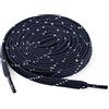 uxcell Sourcingmap 3 Coppie doppio colour Twill piatto atletico lacci scarpe per tutti tipi Casuale Sneakers shoes Navy Blu con Bianco 140 cm/55