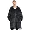 SHUOJIA Felpa Donna Coperta con Maniche Felpa con Cappuccio Oversize Uomo Gigante Blanket Hoodie Fleece Sweatshirt Cappotto Felpa con Cappuccio Calda e Accogliente con Cerniera Tasca