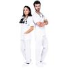 MAZALAT work wear Scrub Medico Donna - Completo Unisex Casacca e Pantaloni | Divise Sanitarie Donna Cotone | Traspirante e Comodo per Medici, Infermieri, OSS e Personale Sanitario