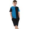 A2Z 4 Kids® Bambini Ragazze Ragazzi 100% Cotone Blu Pantaloncini Set Con Pannelli Contrasto Elegante Alla Moda Estate T Shirt Top & Short Pantaloni Gymwear Outfit Robe Set Età 5-13 Anni