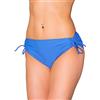 Aquarti Slip Costume Donna con Laccetti - Slip Bikini Donna Regolabile con Arricciatura, Blu Denim, 42