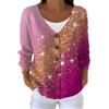 Gienslru Cardigan Donna Elegante Maglione Golfino A Lungo Pullover Maglioni con Scollo Aperto Sul Davanti Rosa Maglieria Leggero Cappotto, Casual Oversize Maglia Giacca Softshell Autunno Di Natale Invernale