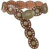 UTOWO Cinture da donna larghe in stile bohémien, stile western, vintage, da cowgirl, cintura in vita versatile e grossa, cinture country per jeans e pantaloni, Caffè scuro dorato, for 28-38 waist