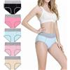 TUUHAW Mutande Donna Pacco da 5 Vita Alta Slip Controllo della Pancia Mutande in Cotone Culotte Multicolore-1-S