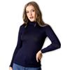 VP PINUCCIO VENEGONI Lupetto Donna Manica Lunga Lana e Seta 85%/15% | Maglia Intima Termica a Costine, Collo Alto Dolcevita, Invernale, Made in Italy