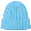 CLASSE77 - Cappello in Lana con Fantasia di Cucitura a Treccia - Berretto in Maglia Artigianale - Made in Italy (IT, Testo, Taglia Unica, Turchese)