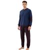 Viterbo Biancheria Pigiama Tuta Uomo in Morbido E Caldo Pile Invernale LMW00002 Manica Lunga E Pantalone Lungo (Blu, XL)