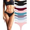 FINETOO 10er Pack Strings Set Tangas Damen Baumwolle Unterhosen Sexy Unterwäsche für Frau Lingerie Sexy for Women Dessous Thong Mehrpack S-XL