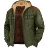 Meaunzyl Giacca Invernale Uomo Calda Giubbotto in Pile Media Lunghezza Parka con Cappuccio Staccabile Spesso Antivento Cappuccio Casual Capotti Idrorepellente Outdoor Uomo con Tasca