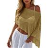 Generico Copricostume Donna Mare - Camicia Lunga Estiva Cotone Camicetta Scollo a V Copri Costume Da Spiaggia Sciolti Casual Bikini Cover Up Per Crociera Vacanze Tropicali E Giornate In Vacanza Al Foto